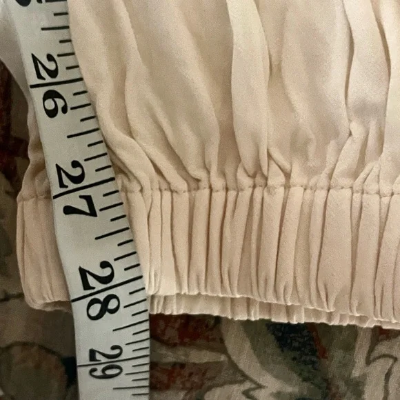 NBD Larkin Jumpsuit Ivory Strapless Corseted w/Pocket, Jumpsuit Elastic,Size L - Picture 11 of 12
